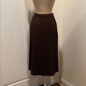 Vintage Giorgio Armani Elegant Brown Pleated Skirt